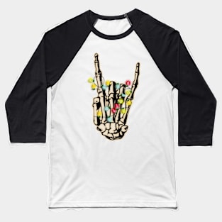 Christmas Skeleton Light Baseball T-Shirt